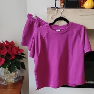 PINK Victoria's Secret Women's Tee and Shorts Lounge Set